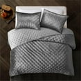 thumbnail image 4 of Safiya Velvet 2pc Twin/Twin XL Comforter Set 1 Pillow Sham, 1 Comforter , Grey, 4 of 6