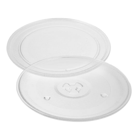 2 Pcs Microwave Plate Replacement Microwave Oven Turntable 24.30X24.30X1.50CM Transparent