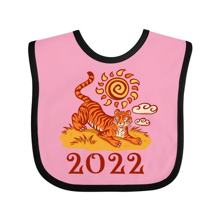

Inktastic 2022 Chinese New Year Tiger Gift Baby Boy or Baby Girl Bib