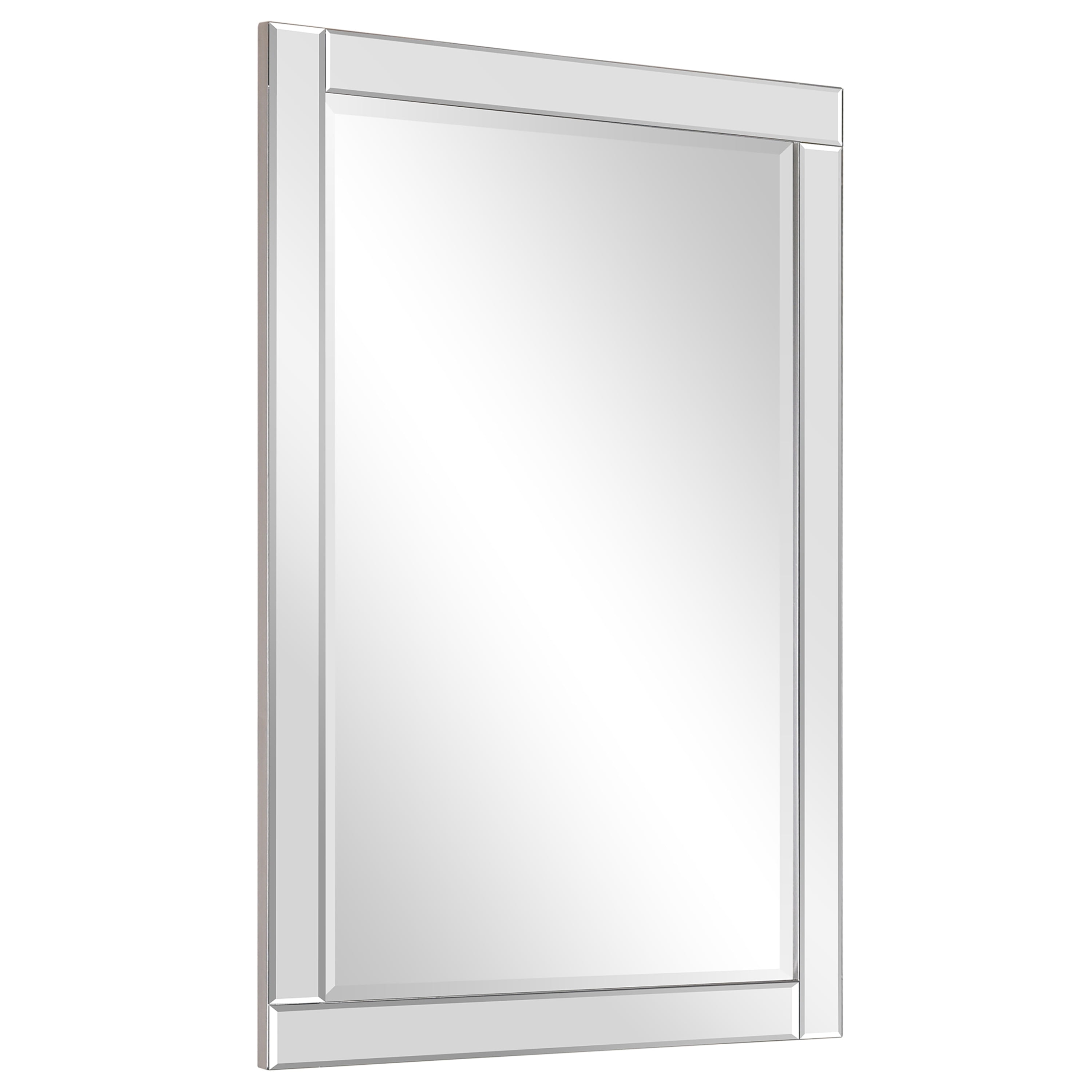 Empire Art Moderno Beveled rectangular Wall Mirror, 30"x40"
