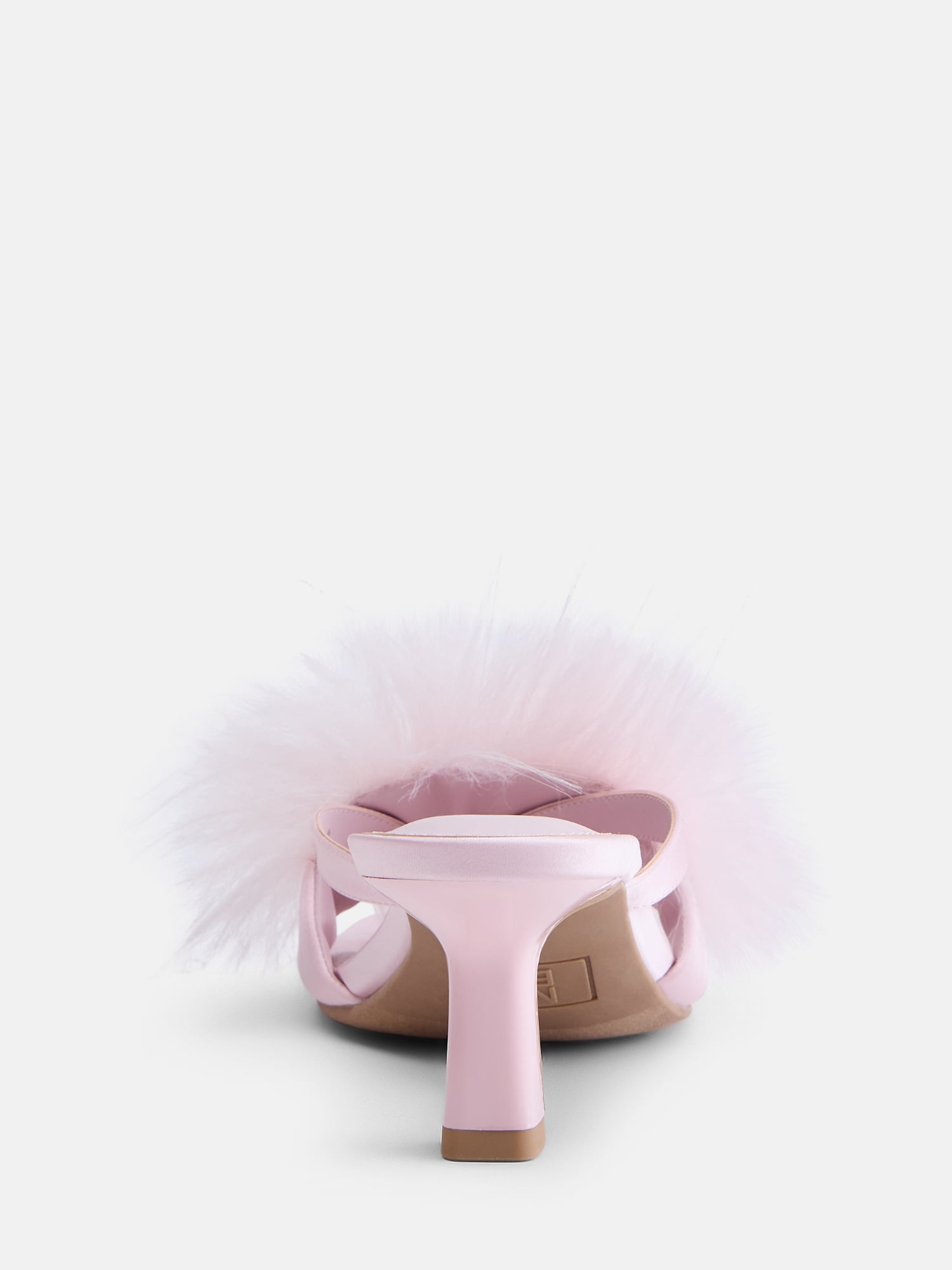 No Boundaries Women's Faux Feather Dress Heels
