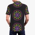 thumbnail image 4 of Balery Mardi Gras5 Printed Men’s Short Sleeve Polo Shirt, Midweight Men's Shirt,Golf Polo shirts -3X-Large, 4 of 9