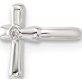 thumbnail image 3 of Sterling Silver E-Coated Polished Cz Cross Single Cuff Earring (Width 9) (Length 10.35) - Jbsp, 3 of 5