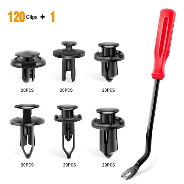 MesaSe 121PCS Bumper Push Rivet Clips Expansion Screws Replacement Kit Fastener Removing Tool Set