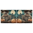 thumbnail image 3 of Wobogo Halloween Scarecrow Kitchen Curtains 2 Piece Set Farmhouse Country Style Light Filtering Small Window Drapes Suitable for Bathroom Laundry Room and RV 27x36in, 3 of 9