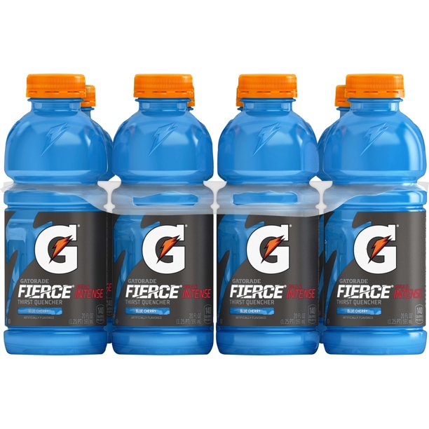 Gatorade Fierce Thirst Quencher Sports Drink, Blue Cherry, 20 oz