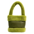 thumbnail image 6 of Baguery Women's Fluffy Plush Handbag - Y2K Faux Fur Mini Tote, Kawaii Fuzzy Sherpa, Square Shape, Button Closure, 6 of 9