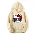 thumbnail image 3 of Hello Kitty Dessin Animé Anime Femmes Chandails à Enfiler Hauts Printemps Automne Hommes Chandails à Capuchon 2024 Nouveau Décontracté Rose Sport Couple Chandails Vêtements ZR, 3 of 6