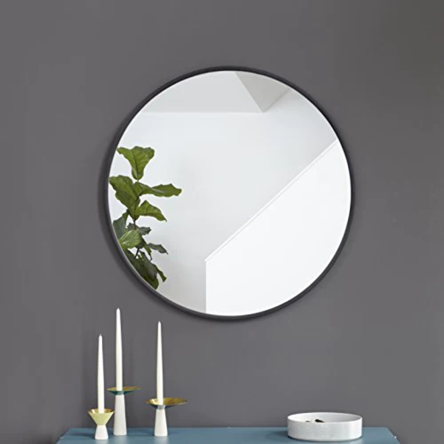 Umbra Hub 37" Decorative Round Wall Mirror - image 4 of 12