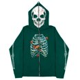 thumbnail image 1 of Sudadera con esternón oscura Y2K europea y americana, sudaderas con capucha para hombres y mujeres, pareja gótica, sudadera con cremallera larga de gran tamaño Harajuku, 1 of 5