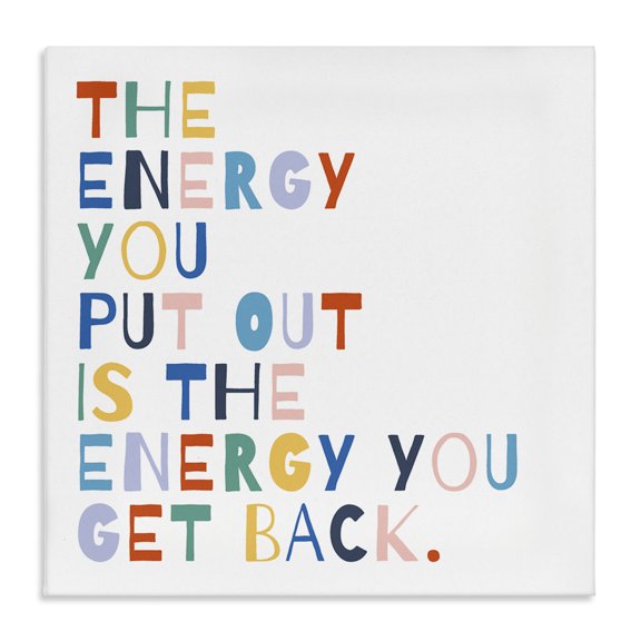 Stupell Industries Modern Motivational Rainbow Phrase Canvas Art, 17 x 17, by Moira Hershey