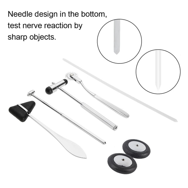 Kit de Martillo Neurológico 5 en 1, Prueba Con Precisión Los Reflejos Musculos para el Cuidado de la Salud