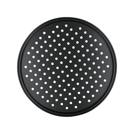 

OUNONA 12-inch Nonstick Pizza Pan Baking Tray Plate with Holes Pizza Baking Tool
