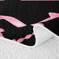thumbnail image 5 of Manfei Pink Bow Letter H Twin Quilt Set, Kawaii Ribbon Twin Coverlet Set for Girls Women, 5 of 7
