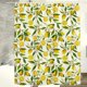 thumbnail image 1 of Cortina de Ducha Limón Fruta Hojas Verdes 180 x 180 cm Cortina de baño de Tela, 1 of 5