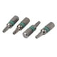 thumbnail image 1 of Juego de 4 puntas de destornillador de seguridad Torx con vástago hexagonal T15, color gris, longitud de 25 mm, 1 of 4