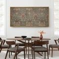 thumbnail image 4 of Large Framed Canvas Print Intricate Floral and Pineapple PatternWall Art Decorative Ready to Hang Painting for Living room Bedroom 60x30 inches Natural Frame, 4 of 7