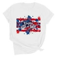thumbnail image 2 of Women's T-shirts Independence Day Tops Short Sleeves Crew Neck T-shirt for Women with Printed Graphic Simple Pattern Summer Casual Daily Outfit Essentials Ship in 2 Days, 2 of 7