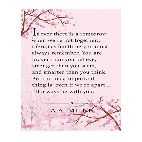 If Ever There Is - Inspirational Wall Decor, Floral Motivational Wall Art Pink Print for Home Decor, Office Decor, Bedroom Decor, Romantic Decor.