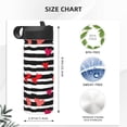 thumbnail image 4 of Yiaed Hearts And Lines1 Print Water Bottle with Straw Lid, Stainless Steel Double Wall Insulated Water Bottle | Leak-Proof and Spill-Proof Water Bottle, 4 of 8