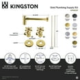 thumbnail image 4 of Kingston Brass KPK807P Trimscape Modern Plumbing Sink Trim Kit with Bottle Trap, Brushed Brass, 4 of 5