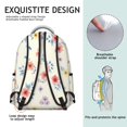 thumbnail image 5 of Pioneer Flower Floral Print Pattern Backpack for School, Cute School Bag with Adjustable Shoulder Straps and Padded Back, 15.3"x11"x7.1", 5 of 5