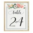 thumbnail image 1 of Darling Souvenir Calligraphie 1-20 Numéros de Table Florale Cartes de Table de Décoration de Réception de Mariage (5x7 Pouces), 1 of 9
