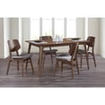 thumbnail image 5 of New Classic Furniture Oscar Wood Dining Chair in Walnut/Dark Gray (Set of 2), 5 of 6