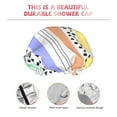 thumbnail image 5 of YFYANG Women's Double Waterproof Shower Cap, Rainbow Colored Abstract Lines Reusable Hair Cap for All Hair Styles and Head Sizes, 5 of 9