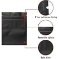 thumbnail image 5 of Sacs Anti-Odeur - Sacs Mylar Refermables Pochette en Aluminium Sac Plat Noir Mat, 5 of 5