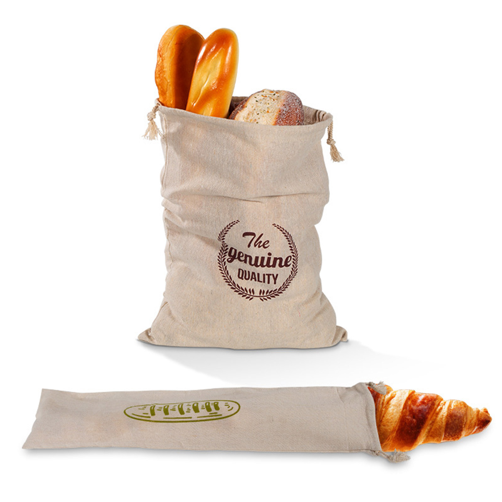 Homemade Bread Storage Bag Linen Reusable Treat Sacks for Food & Fruit