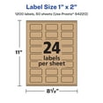 thumbnail image 6 of Avery Kraft Brown Rectangle Labels, 1" x 2", 1,200 Labels, 6 of 9