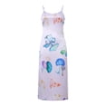 thumbnail image 3 of VISgogo Vestido Midi de Verano para Mujer, Sin Mangas, Correa de Espagueti, Cuello en V, Vestido Largo con Estampado de Hongos VISgogo  moda, 3 of 9