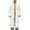 White, variant on Men's Thermal Windbreaker Fluffy Faux Fur Long Overcoat Winter Spring Warm Outwear Parka Coat Brown L