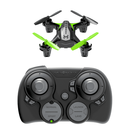 Sky Viper Dash Nano Performance RC Drone, 18380, 1-Touch Stunts, Built-in Rechargeable Battery