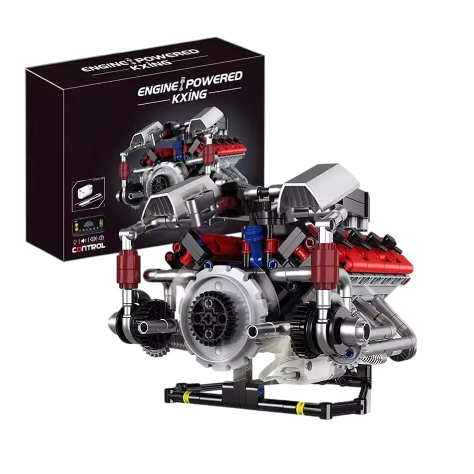 GZBrick V8 Engine Building Sets 8-Cylinder Visible