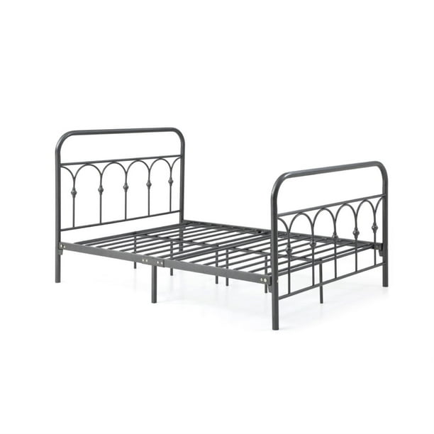 Complete Metal Twin Size Bed With, Twin Headboard And Footboard Rails