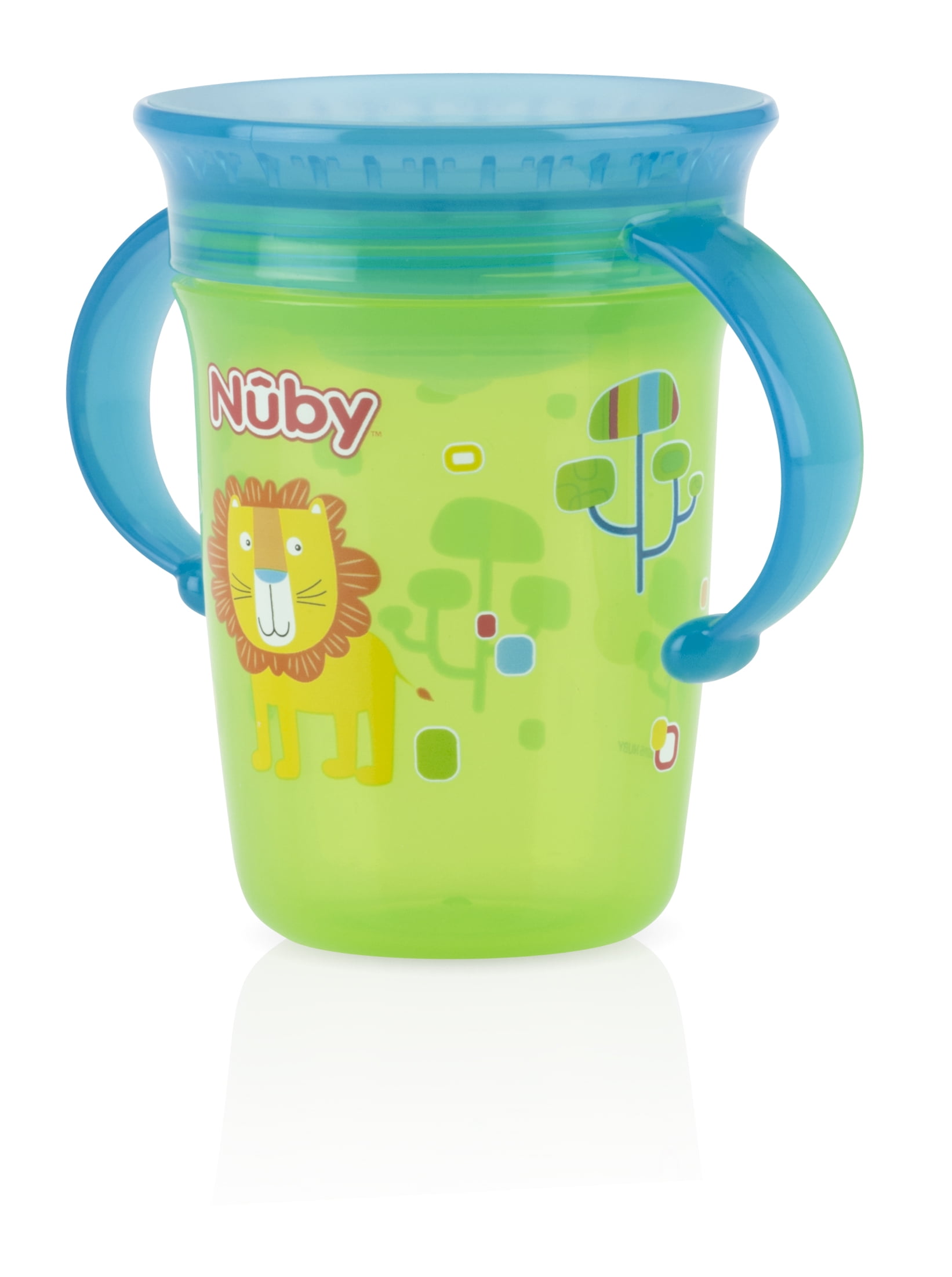 Nuby Tritan No Spill Flip N' Sip Twin Handle Printed Cup with 360