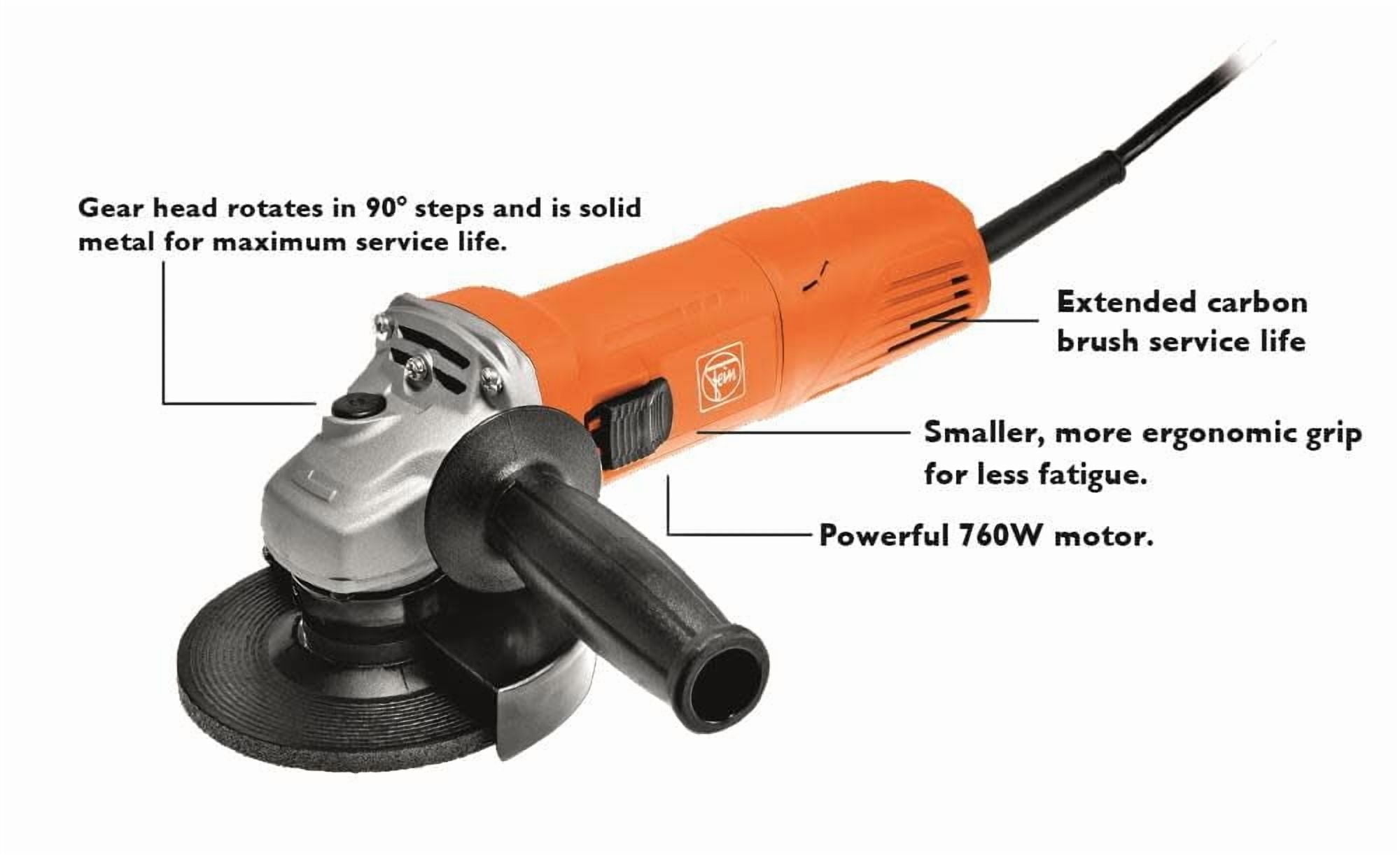 Fein Corded Compact Angle Grinder With 4-1/2" Grinding Wheel And 5-8/11" Mounting Thread # 72219760120