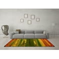 thumbnail image 3 of Ahgly Company Machine Washable Indoor Rectangle Oriental Yellow Modern Area Rugs, 8' x 12', 3 of 4