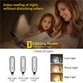 thumbnail image 5 of Luz de lectura recargable de 7 LED con 3 niveles de luz blanca cálida y fría, lámpara de lectura nocturna flexible de fácil clip en la cama, 5 of 5