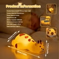thumbnail image 4 of NexTone Frog Night Light with Timer Dimmable 3 Brightness 7 Colors Kawaii Frog Lamp Warm Sleep Aid USB Rechargeable Portable Night Lamp Decor for Girl Boy Nursery/Bedroom/Desk/Office, 4 of 8