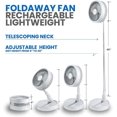 thumbnail image 4 of My Foldaway Fan Rechargeable Fan Floor Fan Table Fan Folding Fan, Portable Fan Extendable from 4”- 40”, 4 of 7