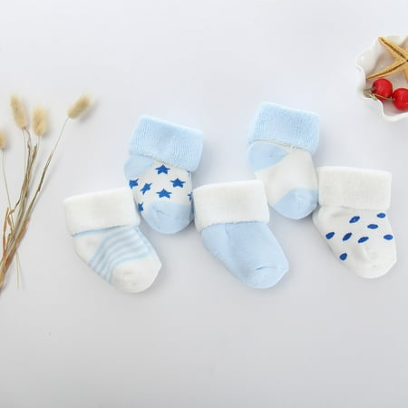 

Huachen Baby Autumn And Winter Fashion Cartoon Cotton Kids Socks 5 Pairs Set