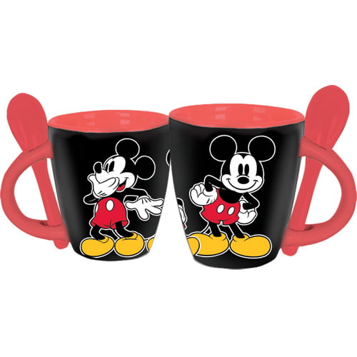 Disney Mickey Minnie Sunset Gazers Mug Multi with spoon