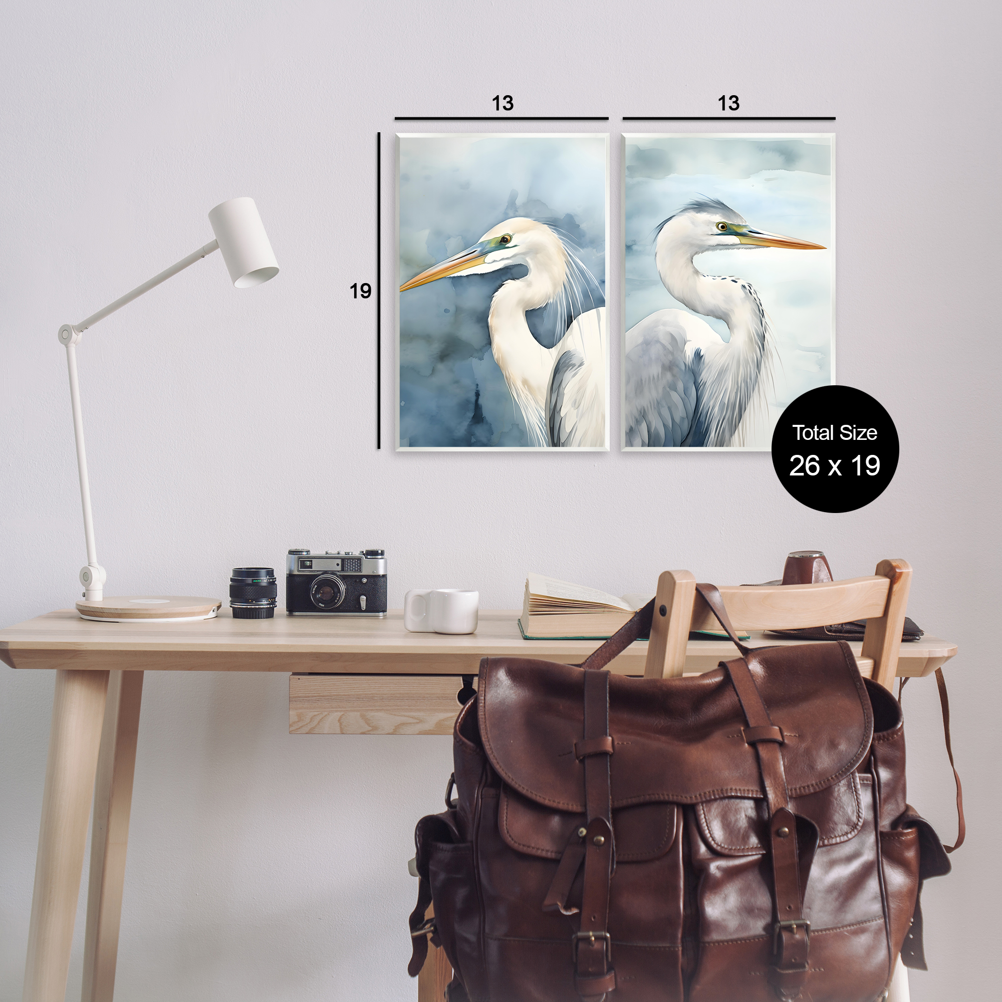 Stupell Industries Watercolor Detailed Beach Birds Animals Painting Unframed Art Print Wall Art, 13 x 19, Set of 2