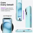 thumbnail image 5 of Compatible with iPhone 15 Case 6.1, Slim Liquid Silicone 3 Layers Full Covered Soft Gel Rubber Phone Case, Anti-Scratch Shockproof Protective Cover 6.1 Inch, Fresh Mint, 5 of 13