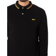 thumbnail image 4 of Superdry Vintage Tipped Longsleeved Polo Shirt, Black, 4 of 5