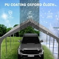 thumbnail image 4 of Abri d'Auto Robuste 10x20 Pieds Imperméable Résistant aux UV Abri Extérieur Portable Garage Tente de Fête pour Rangement de Voiture Protection Toutes Saisons Gris, 4 of 7