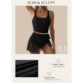 thumbnail image 4 of Eytino Bathing Suit One Piece Swimdress for Women Tummy Control Swim Dress with Mesh Skirt Tie Knot, 4 of 11
